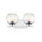 Z-Lite Osono 2 Light Vanity, Chrome & Clear 1924-2V-CH-LED - alternate 2